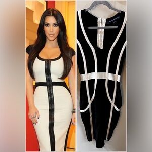 French Connection Elegant Black and White Dress